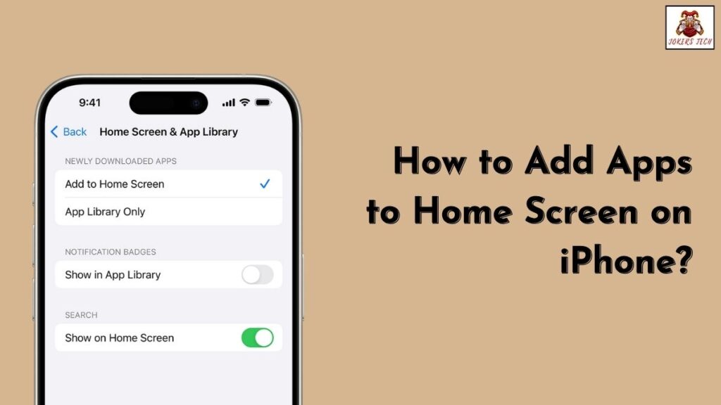 Add Apps to Home Screen on iPhone