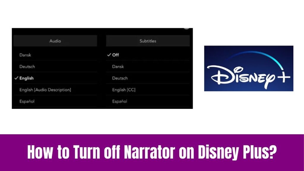 Turn off Narrator on Disney Plus